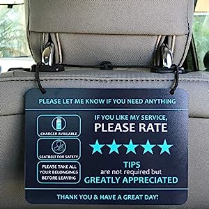 gifts for uber drivers-20. Headrest Sign