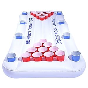 adult pool party games-1. Inflatable Beer Pong