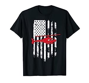 gifts for helicopter pilots-16. Patriotic Helicopter Flag T-Shirt
