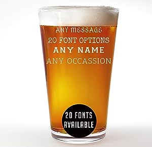 gifts for cider lovers-Personalized Pint Glass