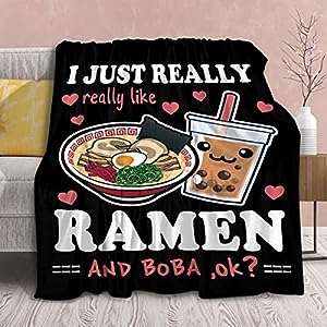 boba tea-Ramen Boba Fleece Blanket