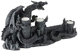 dragon-Dragons Wrath Gothic Candle Holder
