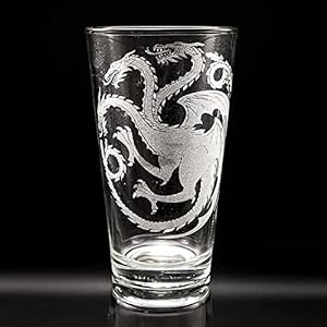 dragon-HOUSE-OF-TARGARYEN Engraved Pint Glasses