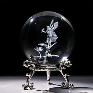 dragonfly-3D Laser Crystal Ball Paperweight