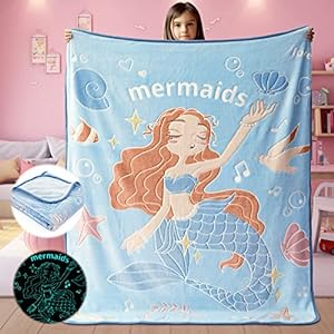 mermaid-Glow in The Dark Mermaid Blanket