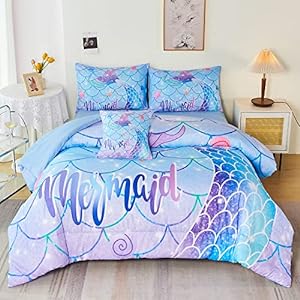 mermaid-Mermaid Tail Comforter Set