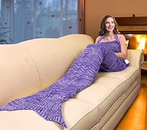 mermaid-Mermaid Tail Sherpa Blanket