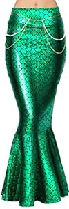 mermaid-Metallic Hologram Shiny Mermaid Skirt Costume