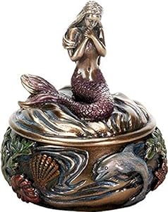 mermaid-Resin Jewelry Trinket Box