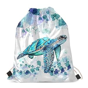 turtle-Sea Turtle Drawstring Backpack