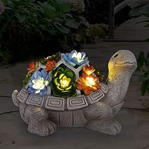 turtle-Solar Outdoor Turtle Statue