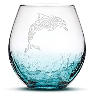 dolphin-Stemless Wine Glass