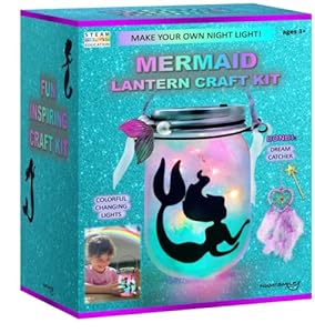 mermaid-Toy Lantern Night Light Jar Craft Kit