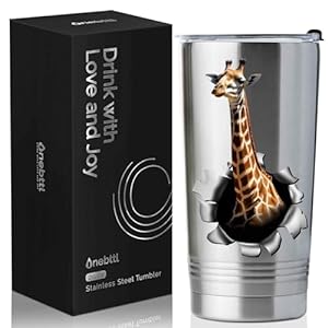 giraffe-20 oz Stainless Steel Insulated Travel Mug
