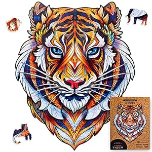 tiger-700 Piece Lovely Tiger Wooden Jigsaw Puzzles