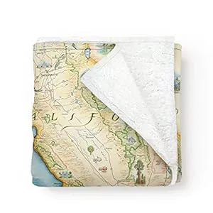 california-California State Map Fleece Blanket