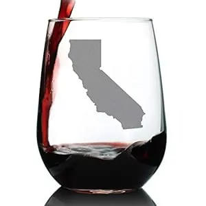 california-California State Wine Glass
