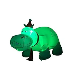 hippo-Christmas Inflatable 4FT Hippo