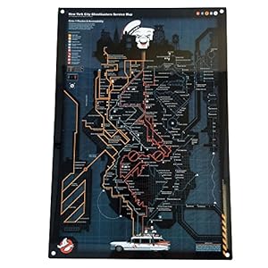 ghostbusters-Ghostbusters NYC Subway Map