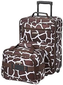 giraffe-Giraffe Print Luggage Set