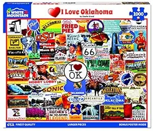 Oklahoma-I Love Oklahoma 1000 Piece Jigsaw Puzzle