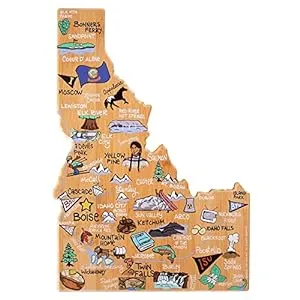 Idaho-Idaho State Shaped Cutting Board and Charcuterie Serving Platter