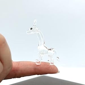 giraffe-Micro Hand Blown Glass Giraffe Figurine
