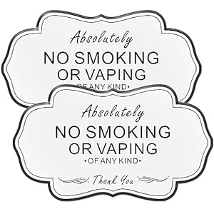 airbnb-No Smoking Vaping of Any Kind Signs