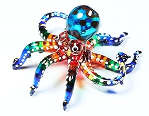 octopus-Octopus Hand Blown Glass Figurine