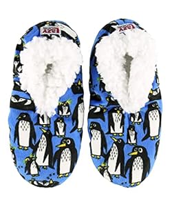 penguin-Penguin Fleece-Lined House Slippers