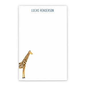 giraffe-Personalized Giraffe Stationary Paper and Envelopes Set