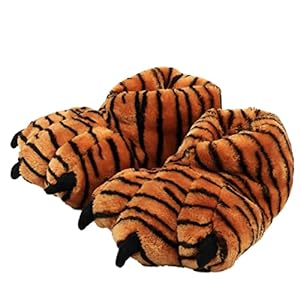 tiger-Plush Tiger Slippers