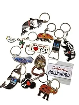 california-Set of 12 Los Angeles Souvenir Keychain