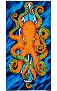 octopus-Surfboard Octopus Beach Towel