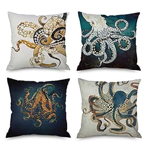 octopus-Throw Pillow Case