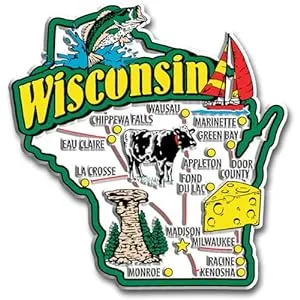 Wisconsin-Wisconsin Jumbo State Magnet