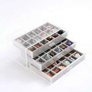 Geology Gifts for Kids-Acrylic Rock Collection Display Case
