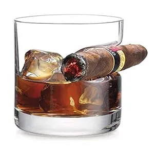 Valentines Gift for Husband-Cigar Whiskey Glass