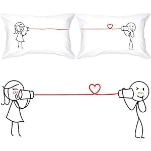 Valentines Gift for Couples-Couple Pillowcases