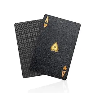 Valentines Gift for Boyfriend-Diamond Waterproof Black Playing Cards