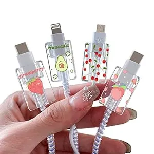 Christmas Gifts for Teen Girls-Fruit Cable Protector for iPhone Charger