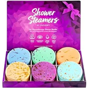 Gifts for Relaxation-Pack of 6 Shower Bombs with Essential Oils