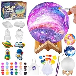 Arts and Crafts Gifts for Kids-Paint Your Own Moon Lamp Kit