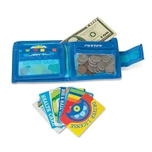 Financial Education Gifts for Kids-Pretend-to-Spend Toy Wallet