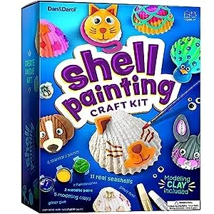 Arts and Crafts Gifts for Kids-Sea Shell Painting Kit