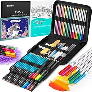 Christmas Gifts for Teen Girls-Sketching Pencils Coloring Set with Sketchbook