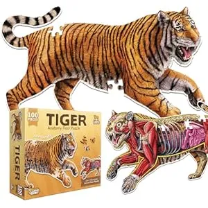 Biology Gifts for Kids-Tiger Anatomy Floor Puzzle