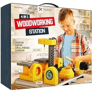 Construction Gifts for Kids-4 in 1 Woodworking Station