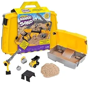 Construction Gifts for Kids-Construction Site Folding Sandbox with Kinetic Sand