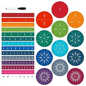 Math Gifts for Kids-Magnetic Fraction Tiles and Circles